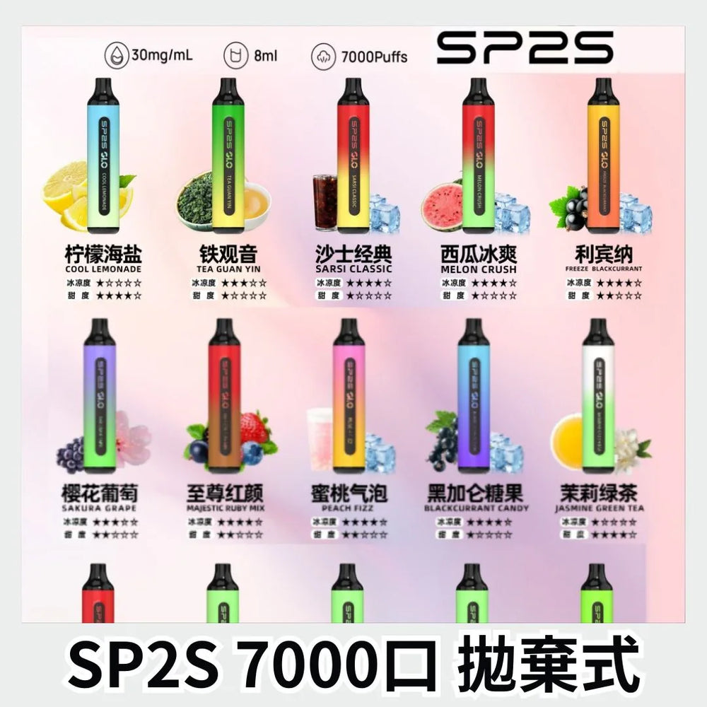 sp2s 思博瑞 7000口 拋棄式 檸檬海鹽 - 官方正品